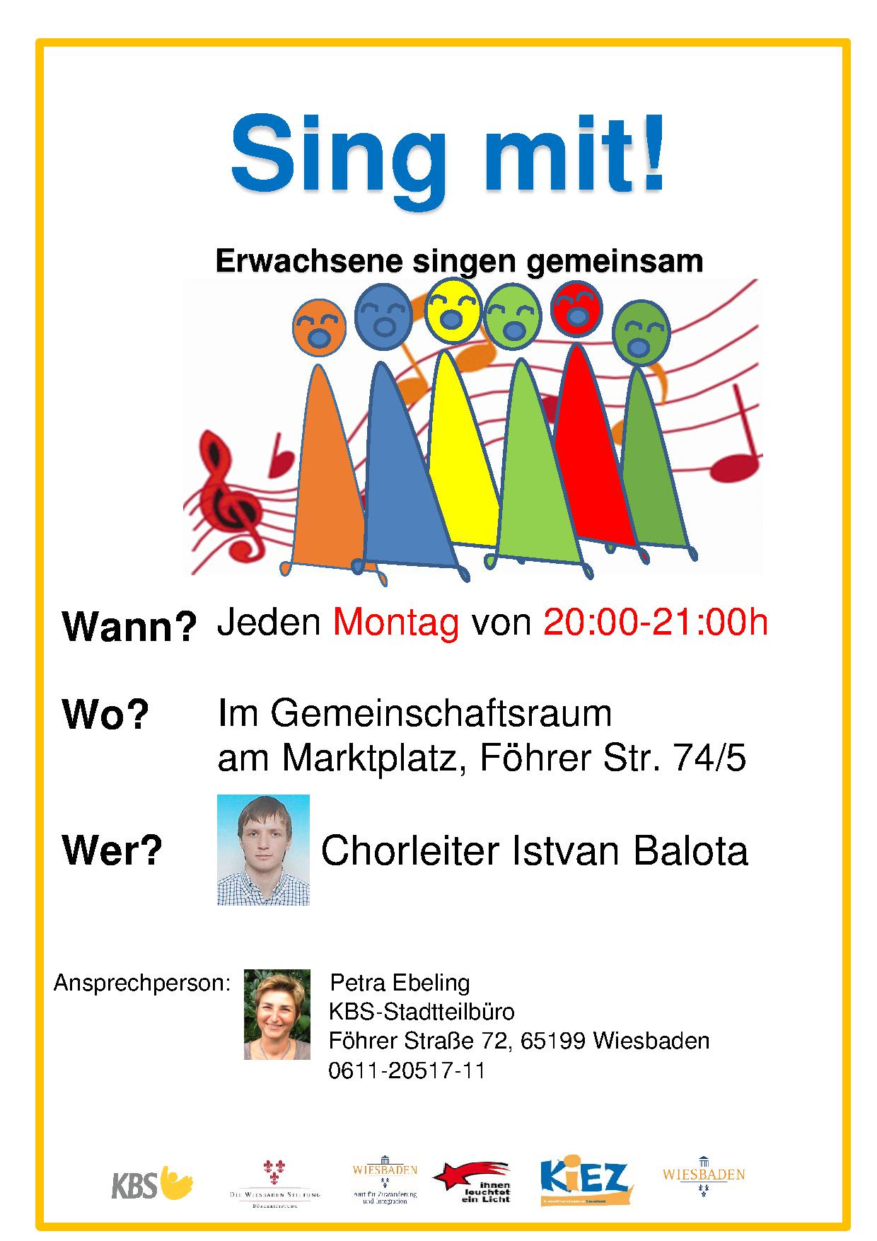 Flyer Stadtteilchor, mit neuem Logo 02-2016